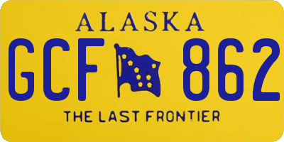 AK license plate GCF862