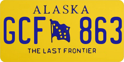 AK license plate GCF863