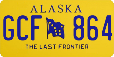 AK license plate GCF864