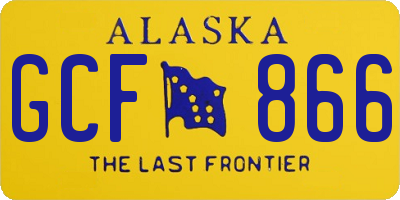 AK license plate GCF866