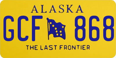 AK license plate GCF868