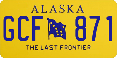 AK license plate GCF871