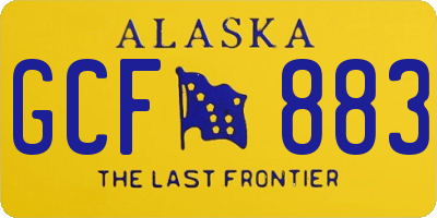 AK license plate GCF883
