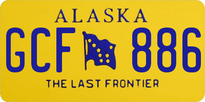 AK license plate GCF886