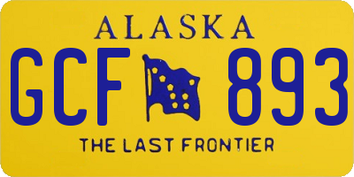 AK license plate GCF893