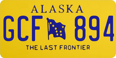 AK license plate GCF894