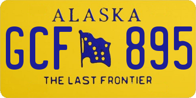 AK license plate GCF895