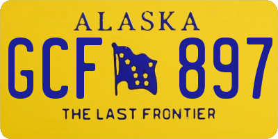 AK license plate GCF897