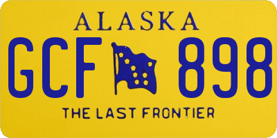 AK license plate GCF898