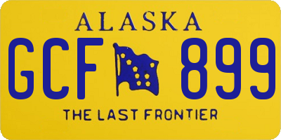 AK license plate GCF899