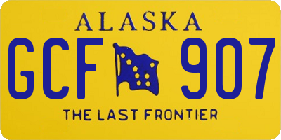 AK license plate GCF907