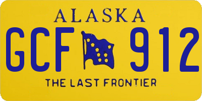 AK license plate GCF912
