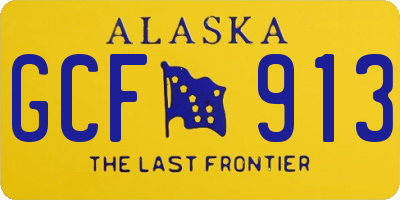 AK license plate GCF913