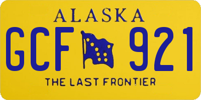 AK license plate GCF921