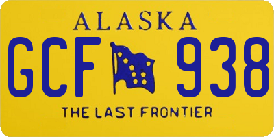 AK license plate GCF938