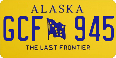 AK license plate GCF945