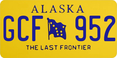 AK license plate GCF952
