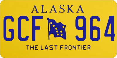 AK license plate GCF964