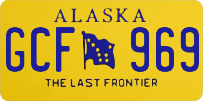 AK license plate GCF969