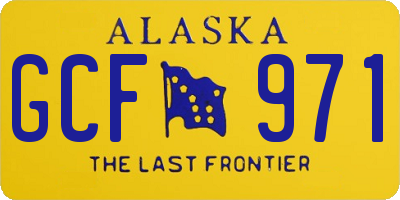 AK license plate GCF971