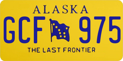 AK license plate GCF975