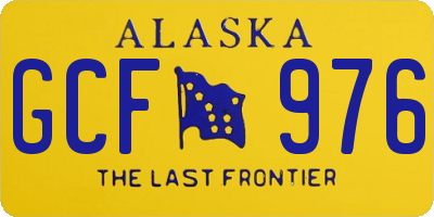 AK license plate GCF976