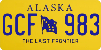 AK license plate GCF983