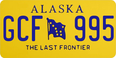 AK license plate GCF995