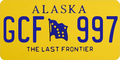 AK license plate GCF997