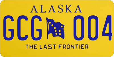 AK license plate GCG004