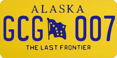 AK license plate GCG007