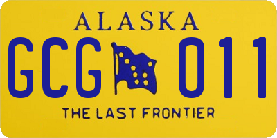 AK license plate GCG011