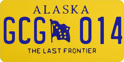 AK license plate GCG014