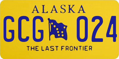 AK license plate GCG024