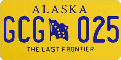 AK license plate GCG025