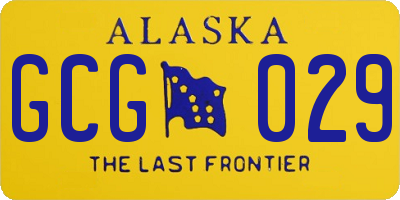 AK license plate GCG029