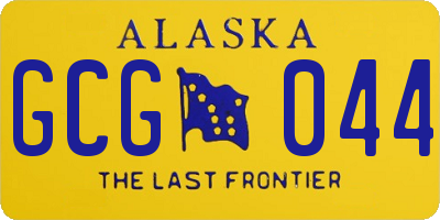 AK license plate GCG044