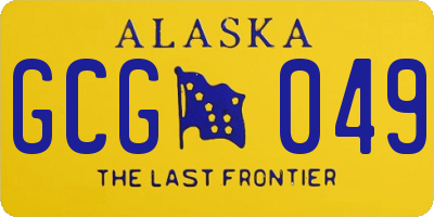 AK license plate GCG049