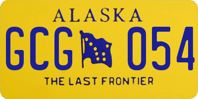 AK license plate GCG054