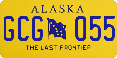 AK license plate GCG055