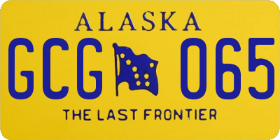 AK license plate GCG065