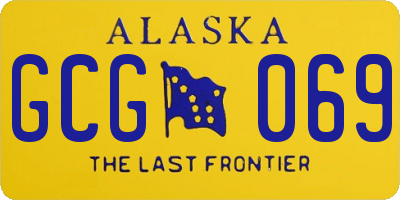 AK license plate GCG069