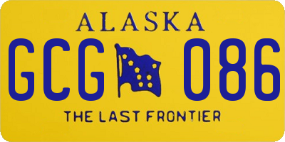 AK license plate GCG086
