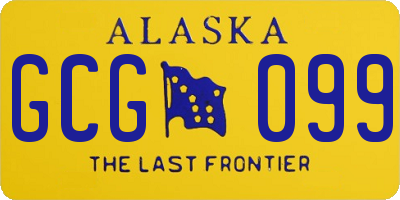 AK license plate GCG099