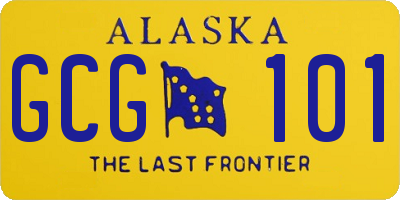 AK license plate GCG101