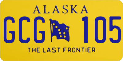 AK license plate GCG105