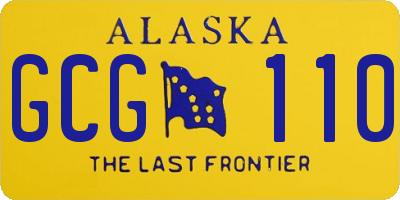 AK license plate GCG110