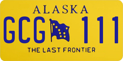 AK license plate GCG111