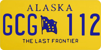 AK license plate GCG112