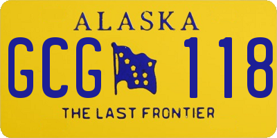 AK license plate GCG118
